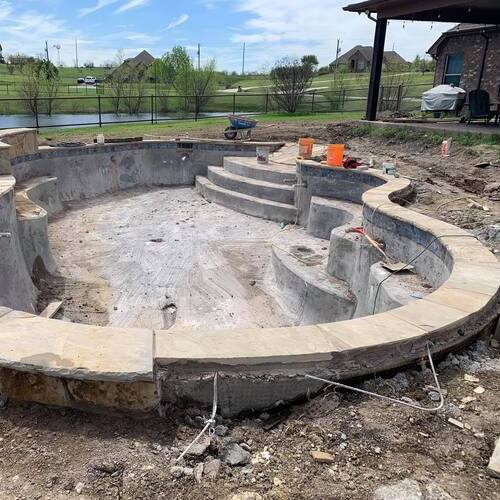 swimming pool under construction